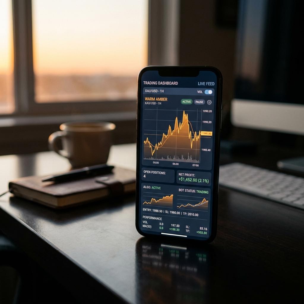 Harbor Kapiten AI crypto trading platform interface on mobile device